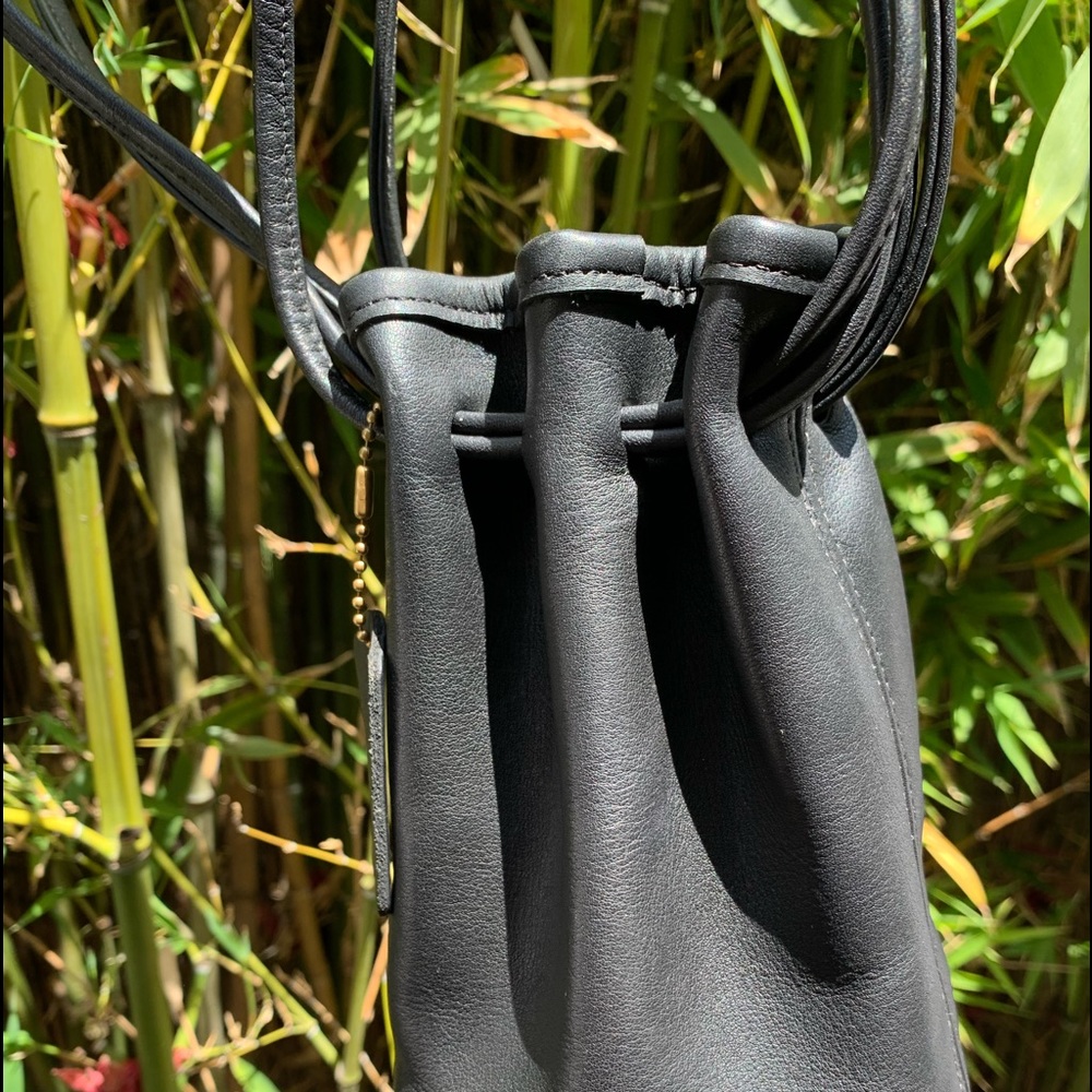 RARE vintage COACH 4144 Littleton mini black leather drawstring shoulder bag - Picture 5 of 15